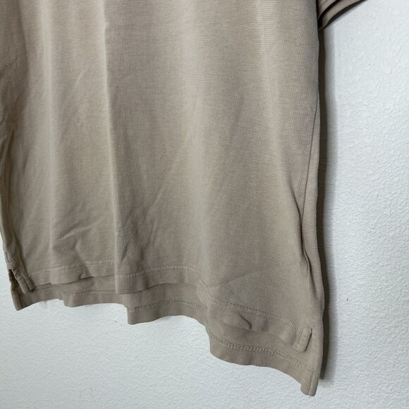 Redhead Bass Pro Mens Size L Tan Short Sleeve Button Collared Polo Shirt Cotton - Picture 4 of 6